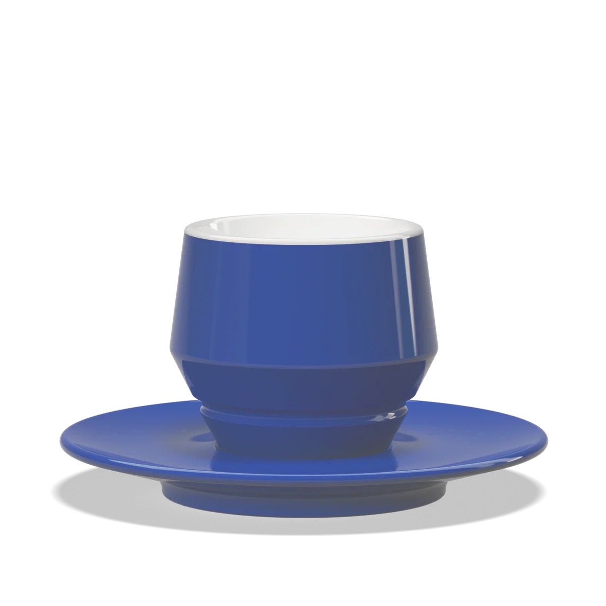 Lavazza Maniko cappuccino šoljica sa tacnom, Blu plava, bočni prikaz Lavazza Maniko cappuccino šoljica sa tacnom, Blu plava, bočni prikaz
