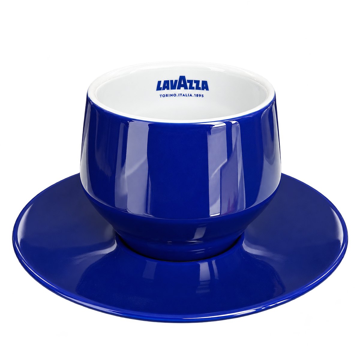 Lavazza Maniko cappuccino šoljica sa tacnom, Blu plava Lavazza Maniko cappuccino šoljica sa tacnom, Blu plava