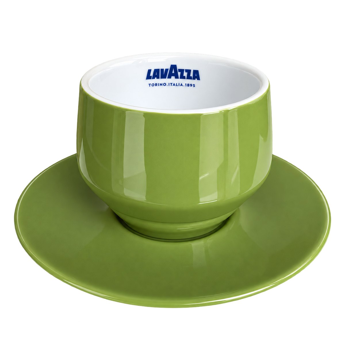 Lavazza Maniko cappuccino šoljica sa tacnom, Verde zelena Lavazza Maniko cappuccino šoljica sa tacnom, Verde zelena