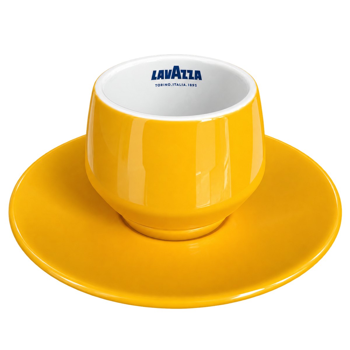 Lavazza Maniko espresso šoljica sa tacnom, Ambra žuta Lavazza Maniko espresso šoljica sa tacnom, Ambra žuta
