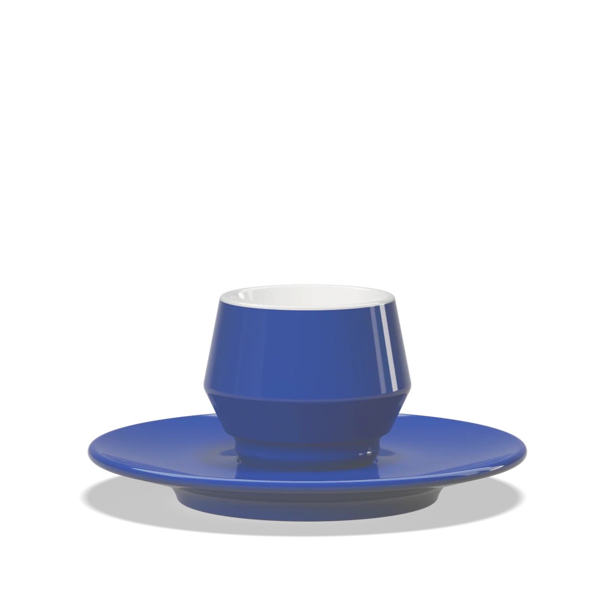 Lavazza Maniko espresso šoljica sa tacnom, Blu plava, bočni prikaz Lavazza Maniko espresso šoljica sa tacnom, Blu plava, bočni prikaz
