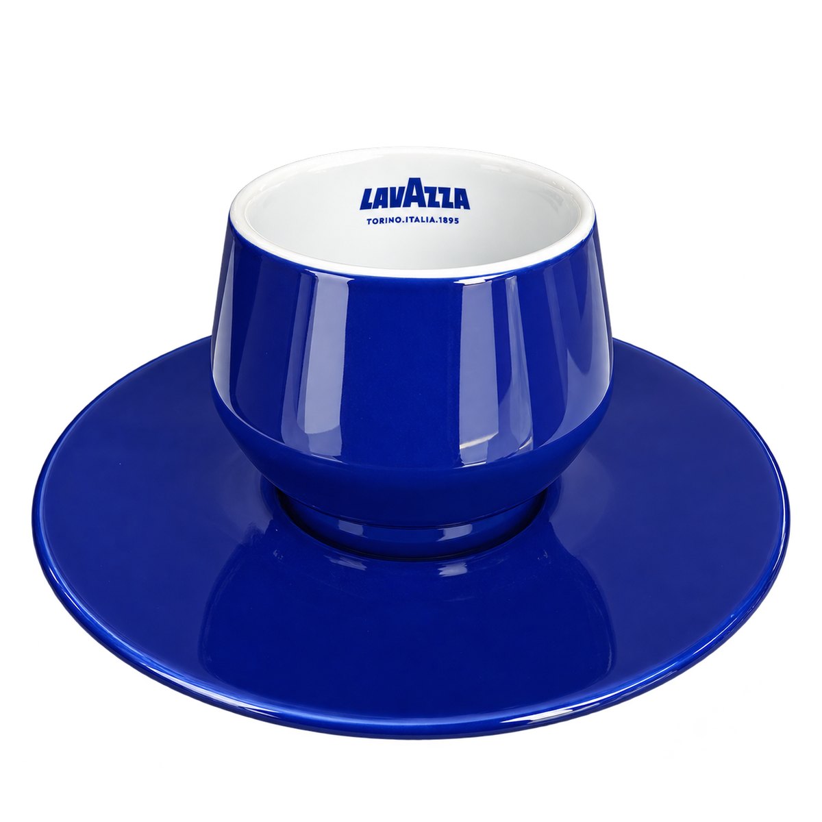 Lavazza Maniko espresso šoljica sa tacnom, Blu plava Lavazza Maniko espresso šoljica sa tacnom, Blu plava