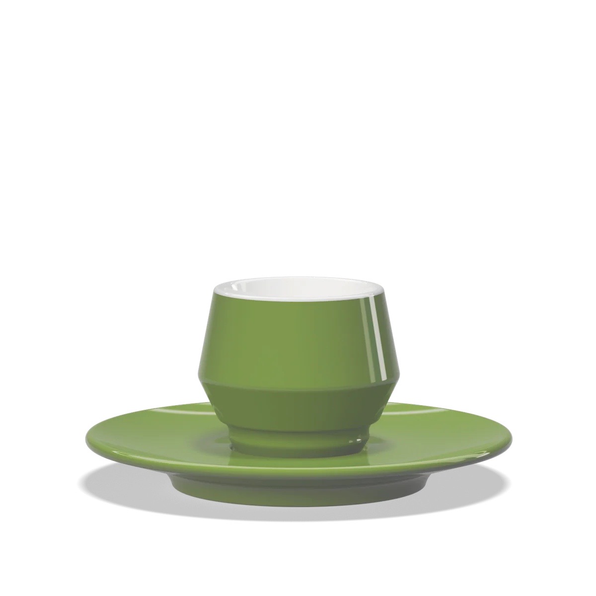 Lavazza Maniko espresso šoljica sa tacnom, Verde zelena, bočni prikaz Lavazza Maniko espresso šoljica sa tacnom, Verde zelena, bočni prikaz